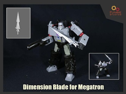 dimensione lama trasformatori megatron g1 generation1 Giochi giocattoli 3d print model - Mito3D