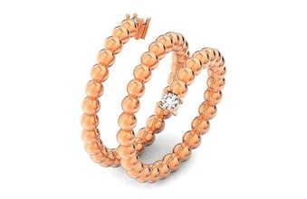 adimensional Roca anillo formar pelotas 597 joyería joya anillos plata oro diamante Moda compromiso taormina sencillo clásico noche elegante moda 3d print model - Mito3D