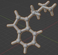 dimetiltriptamina dmt molecola scienza atomo chimica molecolare scientifico biochimica biologia 3d print model - Mito3D