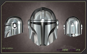 din djarin helmet mandalorian cosplay armor mando 501st star wars bounty hunter space art scans replicas 3d print model - Mito3D
