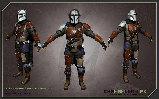 din djarin mandalorian pre-beskar armor bundle cosplay star wars mando prebeskar art scans replicas 3d print model - Mito3D