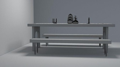 jantar tabela interior arquitetura mobília madeira utensílios domésticos casa cozinha 3d print model - Mito3D