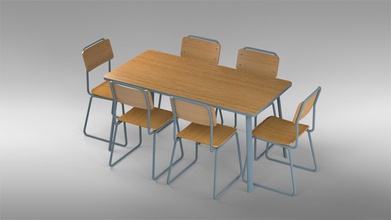 Yemek Masası - sandalye ev mobilya aracı 3d 3d print model - Mito3D