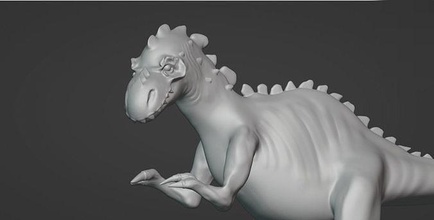 dinosaurio animal escultura naturaleza estatua reptil criatura extinto tiranosaurio rex arte 3d impresión esculpir licuadora figurilla esculturas 3d print model - Mito3D