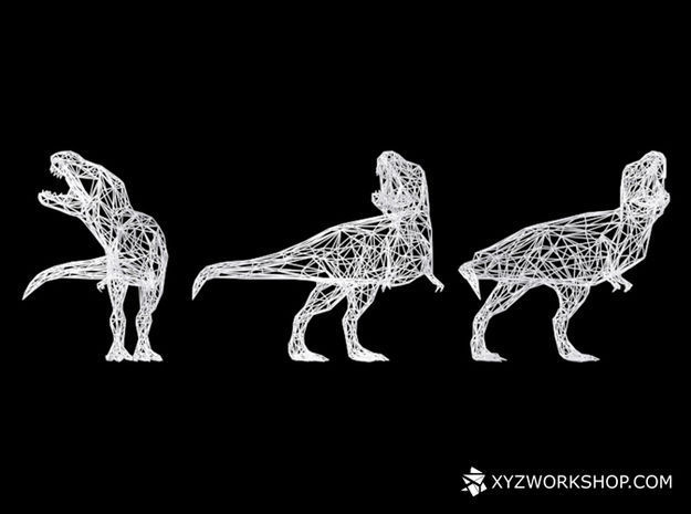 dinosaur - t-rex roar digital extinction small trex rex tyrannosaurus jurassic art sculptures 3D print model - Mito3D