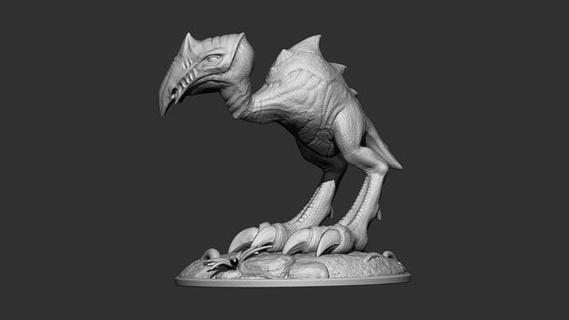 dinosauro 3d Stampa creatura scultura arte natura Drago fantasia rettile dinasour miniature mitologia mostro demone bestia uccello sculture 3d print model - Mito3D