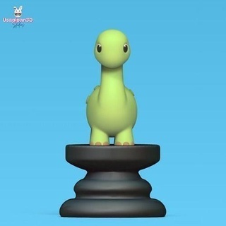 dinosaur chess - diplodoco rook decorative art toy sculpture miniatures game board cute pieces cartoon games play toys 3d print model - Mito3D