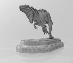 dinosaur sculpture jurassic world park indoraptor indominus rex trex creature animal monster reptile prehistoric dino extinct dragon demon fantasy fictional raptor science 3d print model - Mito3D