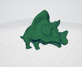 dinosaurio triceratops 3d impresión modelo animal escultura juguete naturaleza Arte juegos juguetes 3d print model - Mito3D