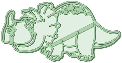 dinosaurio 10 cookie cutter illustration art image cut 3d print model - Mito3D