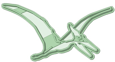 dinosaurio 7 galleta cortador ilustración arte diseño cortar 3d print model - Mito3D
