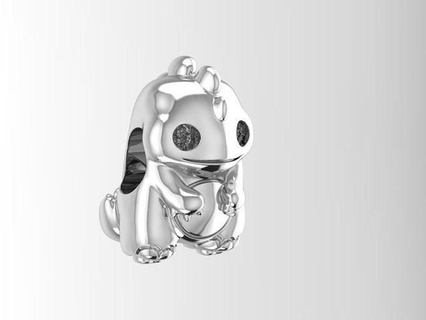 dinosaurs charm chrome luxury shining isolated jewelry silver art retro steel furniture gold  3d print model - Mito3D