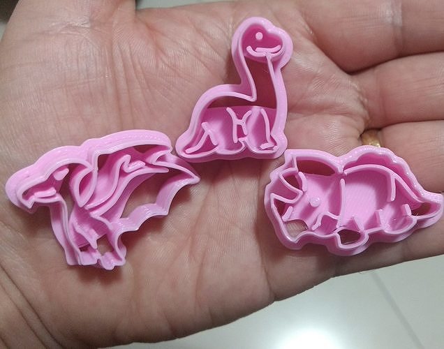 dinosauri biscotto taglierina cucina confetteria torte Casa cenare 3D print model - Mito3D