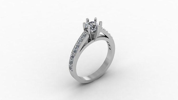 diomand ring 418 diamond jewelry gold silver printable jewellery wedding engagement sterling fashion beauty platinum jewel prototyping rings 3d print model - Mito3D