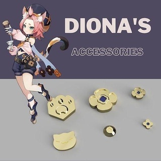 diona accessories genshin impact cosplay cat mihoyo game art anime girl cute scans replicas 3d print model - Mito3D