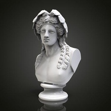 dionysus büst heykel sanat mermer şekil baş vesika heykelcik deko yunan galeri heykeller 3d print model - Mito3D