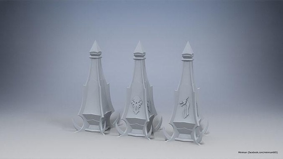 diga elfos Obelisks 10mm 3dprint mestre guerra martelo darkelves diretamente tampo mesa cenário fantasia obelisco jogos brinquedos 3d print model - Mito3D