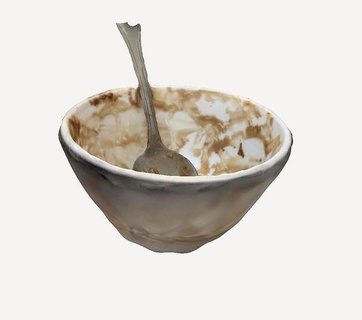 dirty bowl realistic authentic texture stains food particles versatile customizable kitchen visuals advertising film tv production design house dining 3d print model - Mito3D