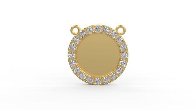 disc memory pendant gold jewel jewellry jewelry silver printable diamond fashion ruby necklace love frame pendants 3D print model - Mito3D