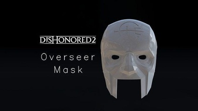 dishonored 2 overseer mask 3d model printing game gaming video videogamereplica replica replicaprop collectible miniature arkane bethesda gamereplica costume cosplay art scans replicas 3d print model - Mito3D