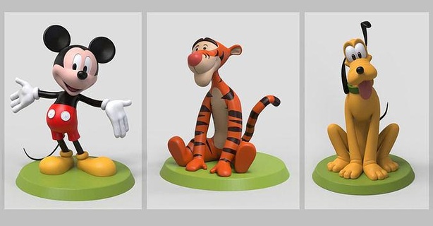 Disney coleção figuras impressão mickey rato Mickey Mouse 3d brinquedo personagem 3dprint imprimível estátua figura colecionável Tigre Winnie pooh Plutão jogos brinquedos 3d print model - Mito3D
