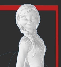 disney congeladas anna hi res 3d impressão arquivo elsa princesa olaf boneco neve brinquedo boneca barbie deixa branca beleza bonita menina sven rapunzel cosplay fada jogos brinquedos 3d print model - Mito3D
