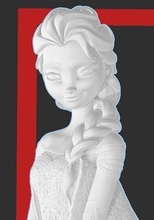 disney dondurulmuş elsa hi res 3d yazdır model anna olaf prenses zarif elbise heykel sanat peri kardan adam ateş sven soğuk rapunzel tale kadın moda oyunlar oyuncaklar 3d print model - Mito3D