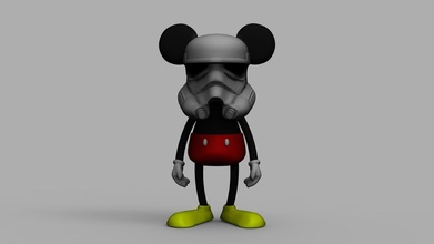 disney star wars mikey mouse storm trooper helmet 3d print maul vader sith jedi games toys 3d print model - Mito3D