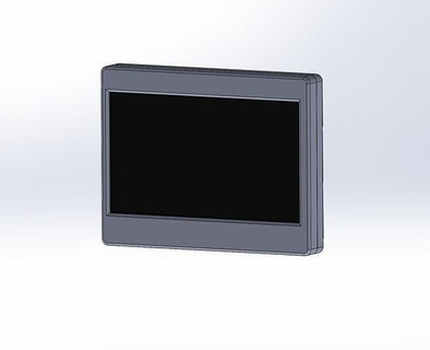 Anzeige Fall Mantel 7 Zoll weiß Tasten eviciv Elektronik Bildschirm tragbar Monitor Hobby DIY 3d print model - Mito3D