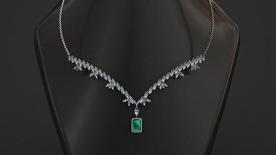 diva necklace jewels gem wedding gold diamond jewelry necklaces engagem printable brilliant jewellery white 3d print model - Mito3D
