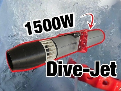 dive-jet dive diy sescooter underwater fun thruster dpv scubajet seabob brushless gadget summer powerfull jetdrive impeller scuba sup kajak unerwaterthruster hobby mechanical parts 3d print model - Mito3D