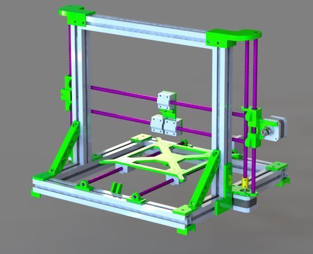 bricolaje diy cnc láser máquina aluminio 3dparts paso 3dprint montaje eje equipo pasatiempo robótica 3D print model - Mito3D