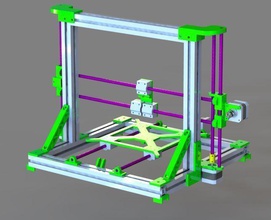 fai cnc laser macchina alluminio 3dparts passo 3dprint assy asse attrezzature passatempo robotica 3d print model - Mito3D