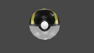 fai ultraball papercraft modello 3d pokemon 3dmodel miscelatore oggetto pokeball ornamenti design arte accessori anime pepakura passatempo 3d print model - Mito3D