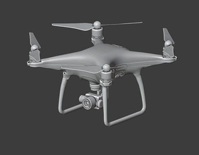 dji panthom pro 4 drone alto dettagliata elicottero Radio aviazione quadricottero fantasma aeromobili aereo telecamera antenna uav Jet scienza 3d print model - Mito3D