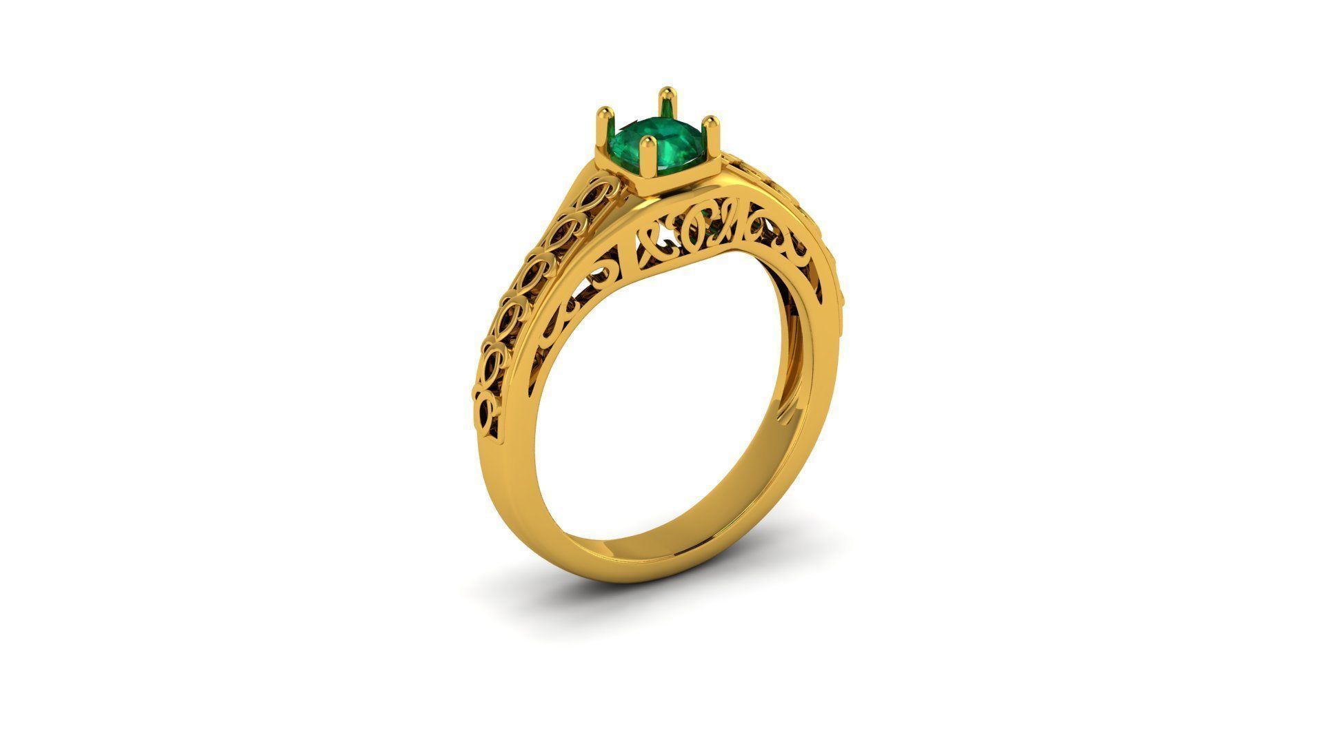 dkart 01 single diamond ring diamondring jewel silver gold engagement sterling jewelry rings 3D print model - Mito3D