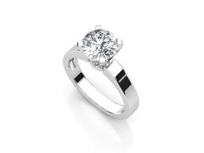 dmc-010 ring jewelry diamond printable jewellery engagement gem wedding sterling platinum gold silver white jewel rings 3d print model - Mito3D