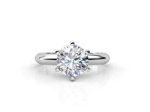 dmc 01 solitär engagement ring oval schnitt diamant schmuck luxus platin sterling silber druckbar brillant mode schönheit ringe 3d print model - Mito3D