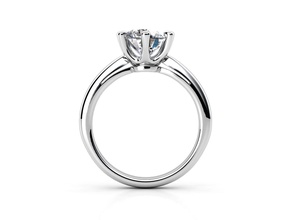 dmc 06 solitaire engagement bague bijoux or argent diamant imprimable bijou gemme sterling mariage blanc anneaux 3d print model - Mito3D