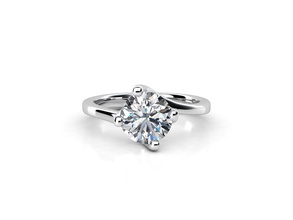 dmc-07 anillo la joyería de oro plata el diamante imprimible joya compromiso boda gem sterling solitaire los anillos 3d print model - Mito3D