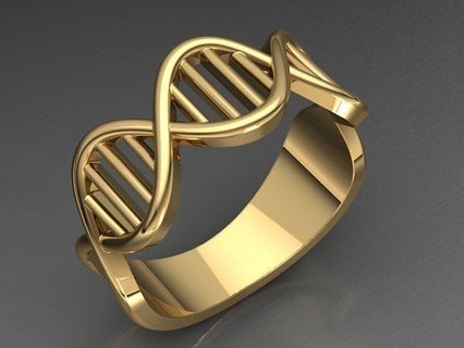 DNA adn ouro anel joalheria Casamento riqueza elegante jóia moda luxo precioso arn noiva casamento finança argolas 3d print model - Mito3D