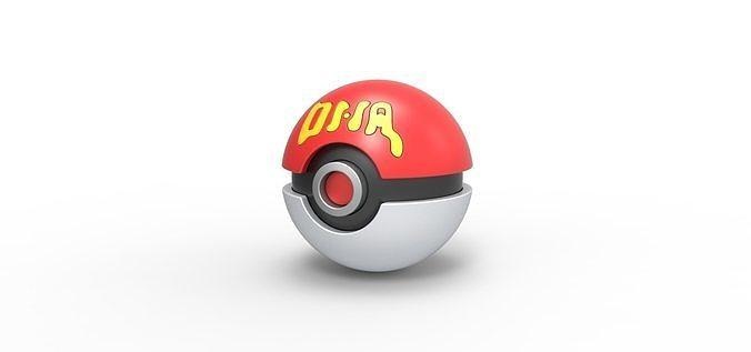 dna ball pokeball pokemon concept container anime toy print printable hobby diy 3d print model - Mito3D