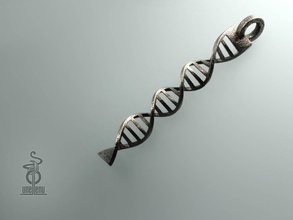 dna pendant jewelry pendants 3d printed stainless steel design jewellery model geek accessories science 3d print model - Mito3D