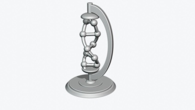 dna rotador 3d impresso o design modelo geek os acessórios ciência biologia 3d print model - Mito3D
