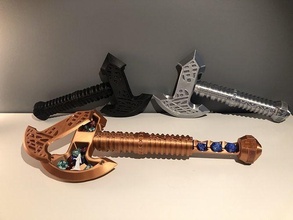 dnd zar balta zindanlar ejderhalar kılıç kulp destek depolama tepsi konteyner savaş taşıma durum kılıf 3d yazdır oyunlar oyuncaklar 3d print model - Mito3D