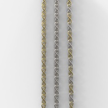 dnk-Kette Schmuck Luxus elegant Dekoration verzierte Kette kostbar gold classic Muster Galerie Rokoko Wand-Spiegel Schmied Giebel Silber Juwel gem Diamant-ring diamond andere 3d print model - Mito3D
