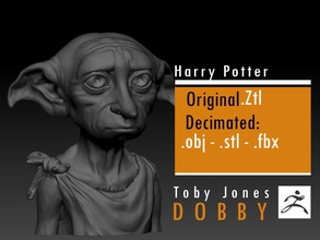 dobby toby jones harry alfarero howarts magia voldemort fantástico bestia arte esculturas 3d print model - Mito3D