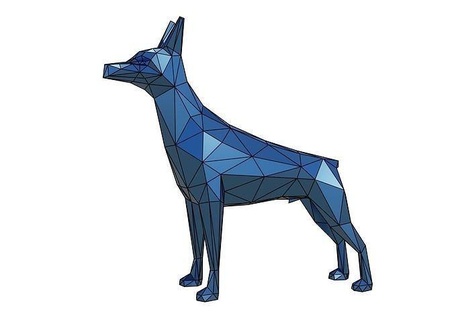 Doberman 3d yazıcı hatıra köpek hayvan yazdırılabilir hediye 3dmodel Kadın retro Şirin moda kız memeli heykeller Pinscher doğa düşük poli hobi kendin yap 3d print model - Mito3D