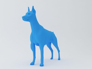 doberman pinscher dog 3d model printable art object animal puppy pet sculptures artchallenge 3d print model - Mito3D