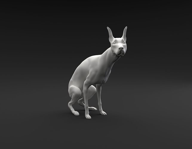 doberman pinscher kaka yapma amaçlanan 3d baskı köpek hayvan memeli evcil minyatür şekil heykel yazdırılabilir yazdır minyatürler figürinler bok sanat heykeller 3D print model - Mito3D